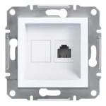 Schneider EPH4170121 Asfora Beyaz Çerçevesiz RJ11 Telefon Prizi