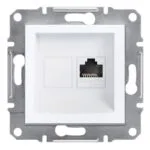 Schneider EPH4370121 Asfora Beyaz Çerçevesiz 1XRJ45 Cat 5E Utp Data Prizi