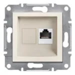 Schneider EPH4370123 Asfora Krem Çerçevesiz 1XRJ45 Cat 5E Utp Data Prizi