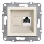 Schneider EPH4770123 Asfora Tekli Krem Çerçevesiz RJ45 CAT6 Utp Data Prizi