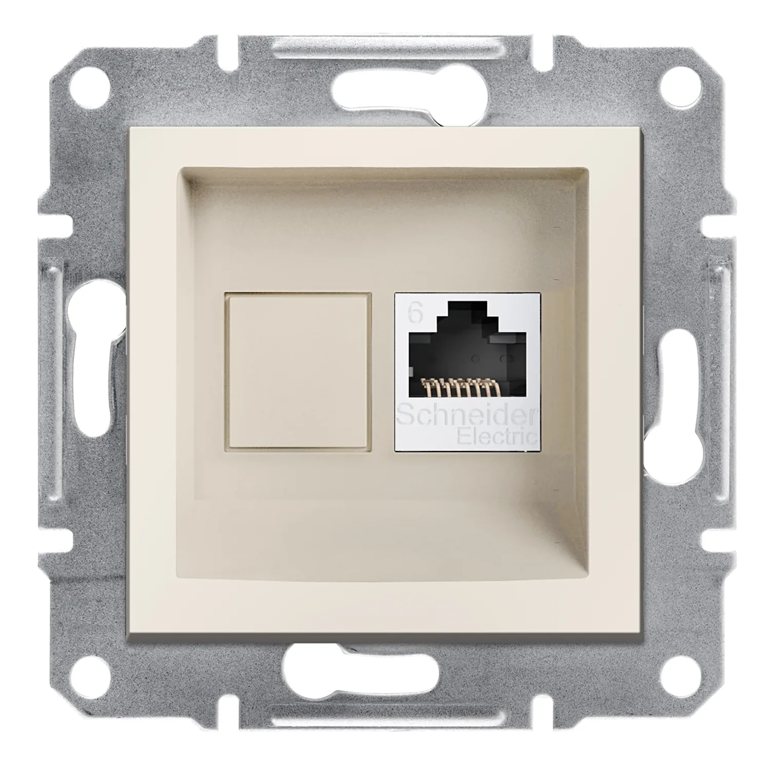 EPH4770123 - Main Schneider EPH4770123 Asfora Tekli Krem Çerçevesiz RJ45 CAT6 Utp Data Prizi