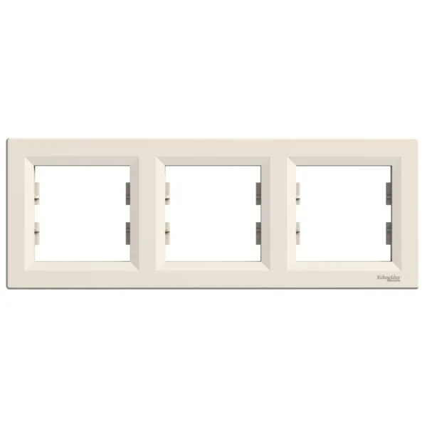 Schneider EPH5800323 Asfora 3Lü Krem Yatay Çerçeve