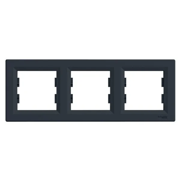 Schneider EPH5800371 Asfora 3Lü Antrasit Yatay Çerçeve