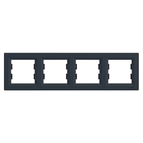 Schneider EPH5800471 Asfora 4Lü Antrasit Yatay Çerçeve
