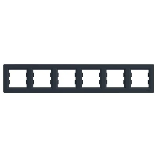 Schneider EPH5800671 Altılı Asfora Antrasit Yatay Çerçeve