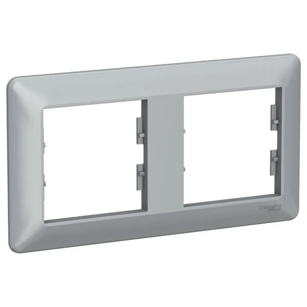Schneider EPH5805261 Asfora Em Plus 2LI Alüminyum Yatay Anahtar Priz Çerçevesi