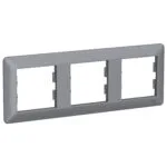 Schneider EPH5805362 Asfora Em Plus 3Lü Çelik Yatay Priz Çerçevesi