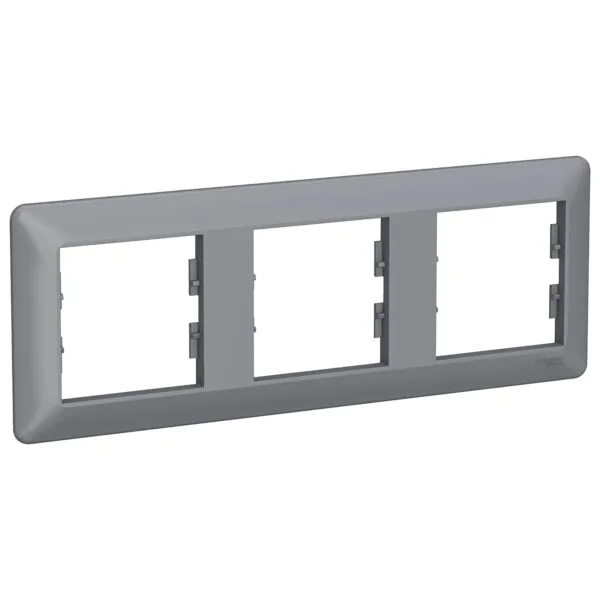 Schneider EPH5805362 Asfora Em Plus 3Lü Çelik Yatay Priz Çerçevesi