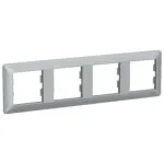 Schneider EPH5805461 Asfora Em Plus 4Lü Alüminyum Yatay Priz Çerçevesi