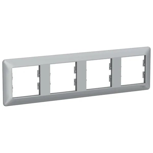 Schneider EPH5805461 Asfora Em Plus 4Lü Alüminyum Yatay Priz Çerçevesi