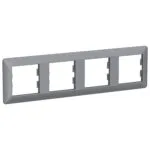 Schneider EPH5805462 Asfora Em Plus 4Lü Çelik Yatay Priz Çerçevesi