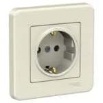 Schneider LNA2900123 Leona 16A Krem Çerçeveli Topraklı Priz