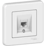 Schneider LNA4300121 Leona Tekli Beyaz Çerçeveli RJ45 CAT5E Utp Data Prizi