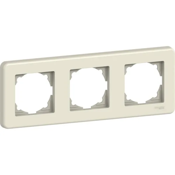 Schneider LNA5800323 Leona 3Lü Yatay Krem Çerçeve