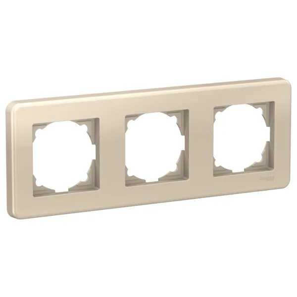 Schneider LNA5800324 Leona 3Lü Metalik Bej Çerçeve