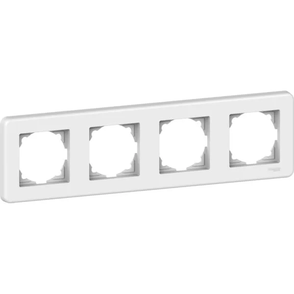 Schneider LNA5800421 Leona 4Lü Beyaz Yatay Çerçeve