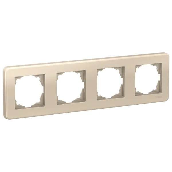Schneider LNA5800424 Leona 4Lü Metalik Bej Çerçeve