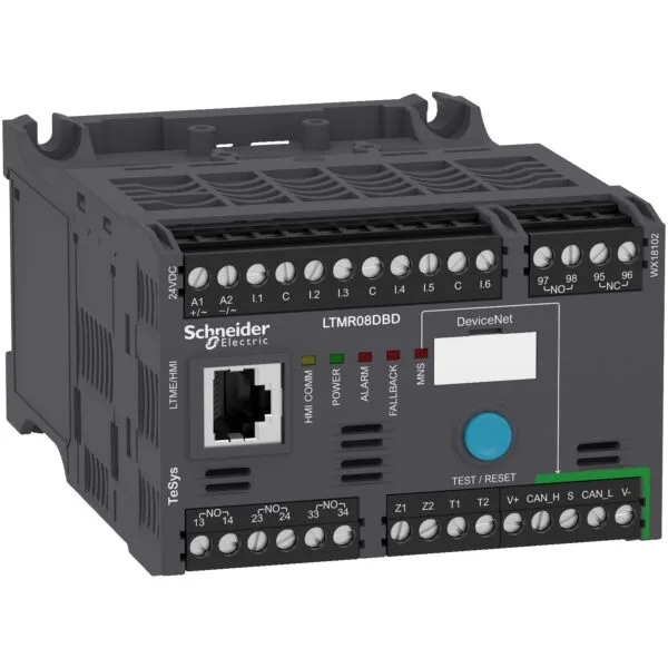 Schneider LTMR08DBD TESYS T 0.4 8A 24VDC Devicenet 6 Logic İnputs 3 Relay Logic Outputs Motor Kontrolörü