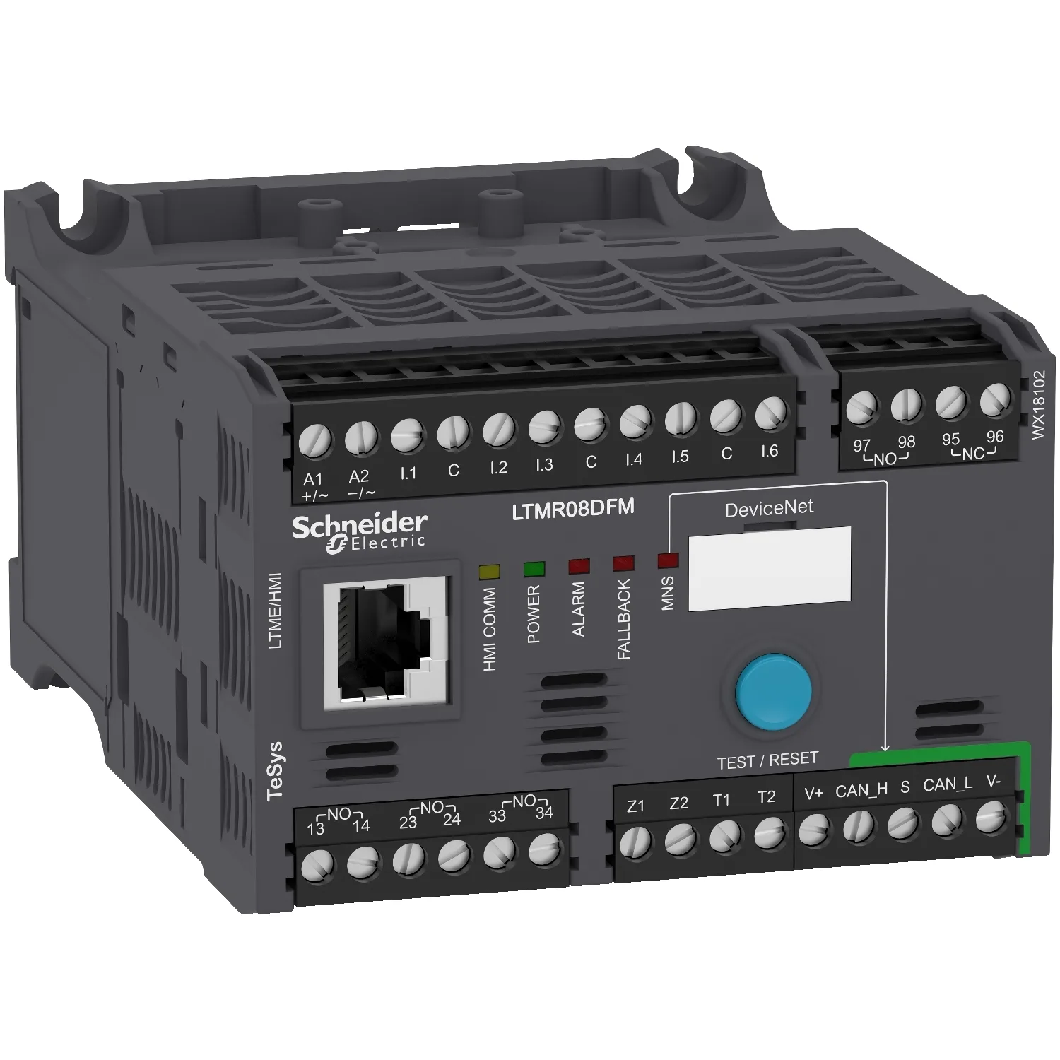 LTMR08DFM - Main Schneider LTMR08DFM TESYS T 0.4 8A 240VAC Devicenet 6 Logic İnputs 3 Relay Logic Outputs Motor Kontrolörü