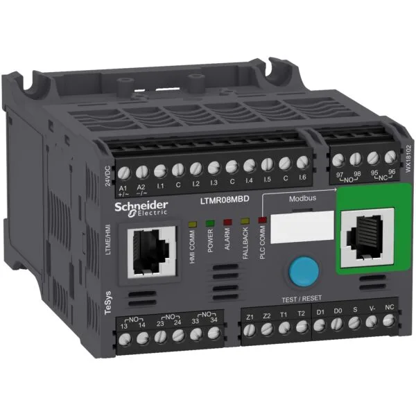Schneider LTMR08MBD TESYS T 0.4 8A 24VDC MODBUS 6 Logic İnputs 3 Relay Logic Outputs Motor Kontrolörü