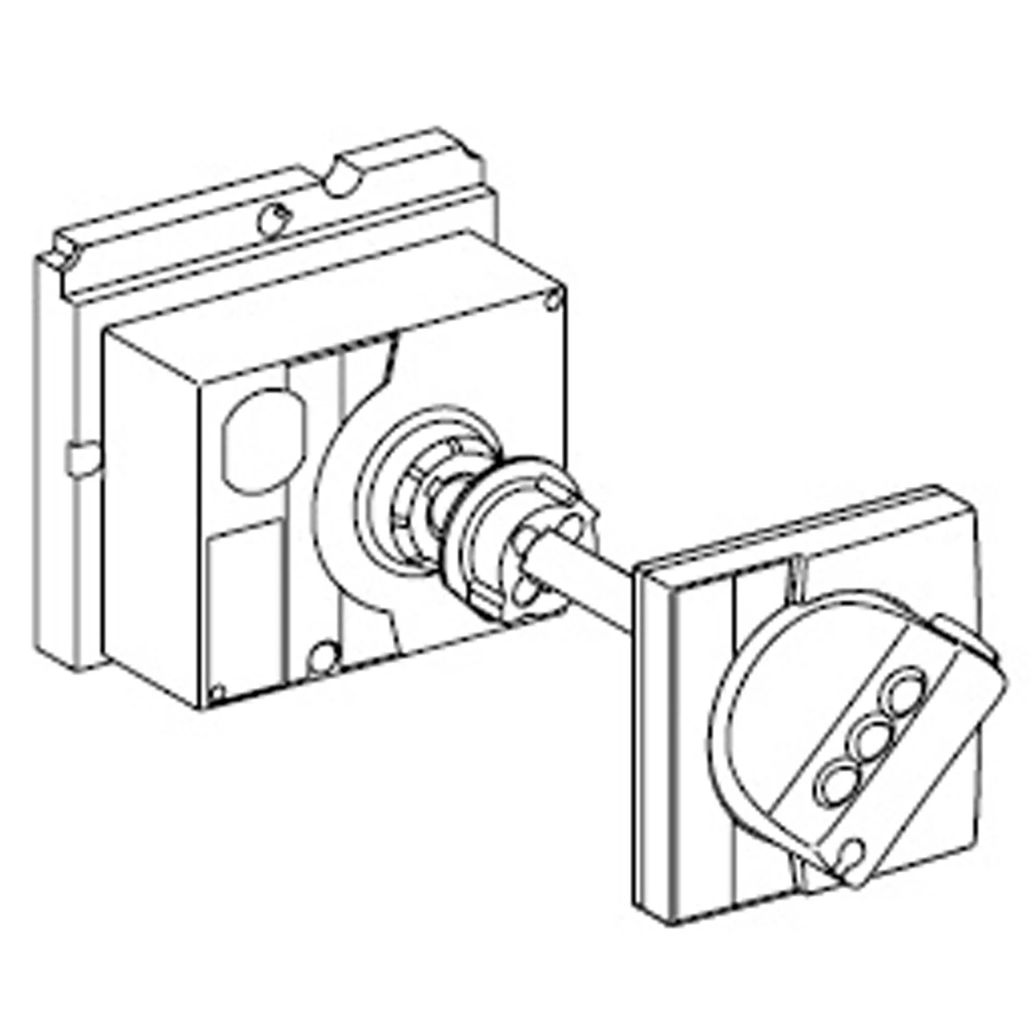 LV429338 - Main Schneider LV429338 Uzatmalı Döner Kurma Kolu