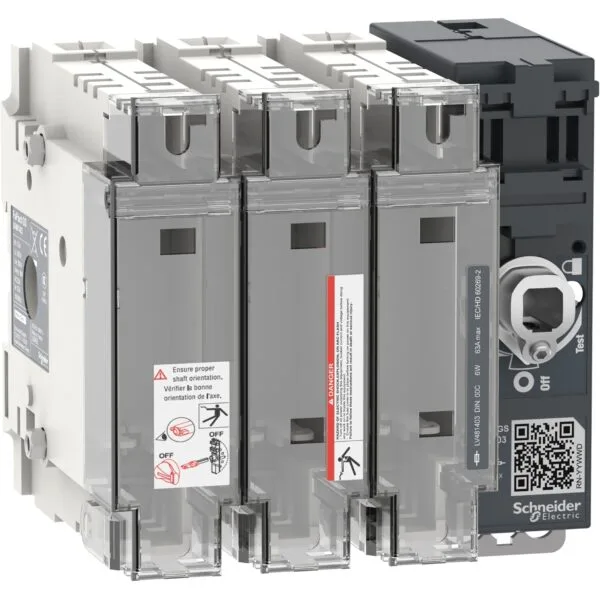 Schneider LV481403 Fupact Gsd63 63A 3P Dın Nh000 Tipi Ön ve Sağ Taraf Kontrollü Yük Ayırıcı Sigorta