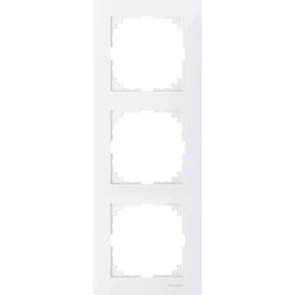 Schneider MTN4030-3619 Merten M-PURE 3Lü Beyaz Çerçeve