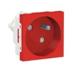Schneider NU304903 Yeni Unica Kırmızı Çocuk Korumalı UPS Priz