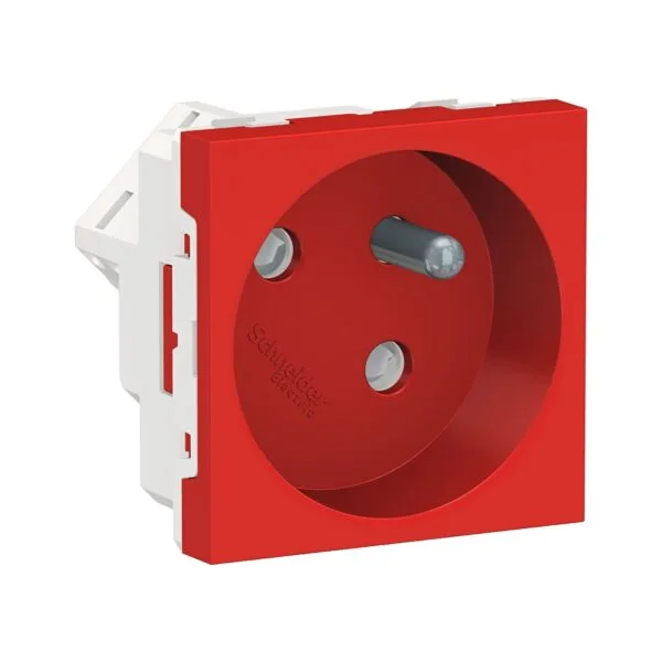 Schneider NU304903 Yeni Unica Kırmızı Çocuk Korumalı UPS Priz