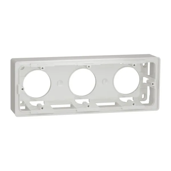 Schneider NU800618 Yeni Unica Studio 3lü Beyaz Sıva Üstü Montaj Kasası