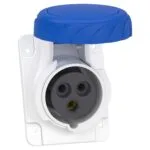 Schneider PKF16F723 Pratika 200-250V AC 3x16A 2P+E Monofaze IP67 Vida Bağlantılı Eğik Makine Prizi