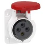 Schneider PKF16G434 Pratika 380-415V AC 4x16A 3P+E Trifaze IP44 Vida Bağlantılı Düz Makine Prizi