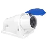 Schneider PKF16W423 Pratika 200-250V AC 3x16A 2P+E Monofaze IP44 Vida Bağlantılı Eğik Duvar Prizi