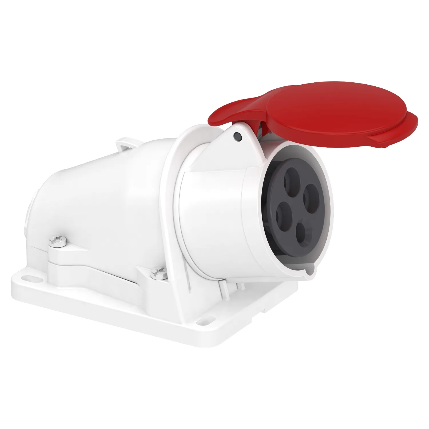 PKF16W434 - Main Schneider PKF16W434 Pratika 380-415V AC 4x16A 3P+E Trifaze IP44 Vida Bağlantılı Eğik Duvar Prizi