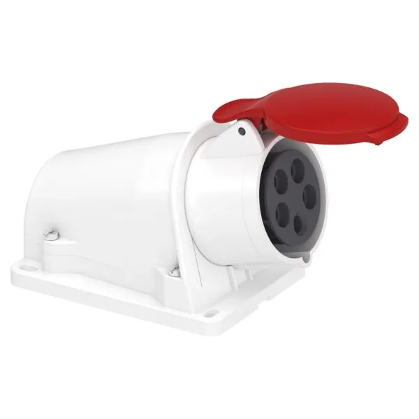 Schneider PKF16W435 Pratika 380-415V AC 3P+N+E 5x16A Vida Bağlantı Eğik Duvar Prizi