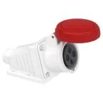 Schneider PKF16W734 Pratika 380-415V AC 4x16A 3P+E Trifaze IP67 Vida Bağlantılı Eğik Duvar Prizi