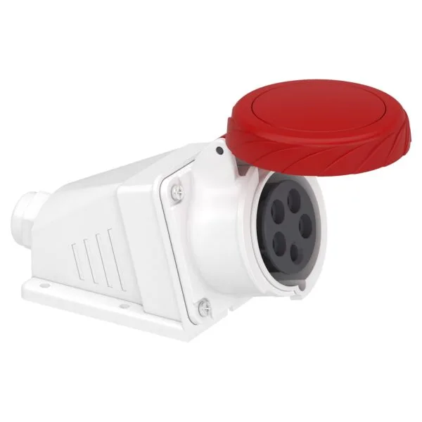 Schneider PKF16W735 Pratika 380-415V AC 5x16A 3P+N+E Trifaze IP67 Vida Bağlantılı Eğik Duvar Prizi