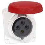 Schneider PKF32F734 Pratika 4x32A 3P+T IP67 Trifaze Vidalı Bağlantı Eğik Makine Prizi