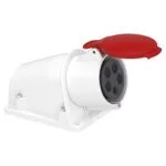 Schneider PKF32W435 Pratika 380-415V AC 5x32A 3P+N+E Trifaze IP44 Vida Bağlantılı Eğik Duvar Prizi