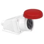 Schneider PKF32W734 Pratika 380-415V AC 4x32A 3P+E Trifaze IP67 Vida Bağlantılı Eğik Duvar Prizi