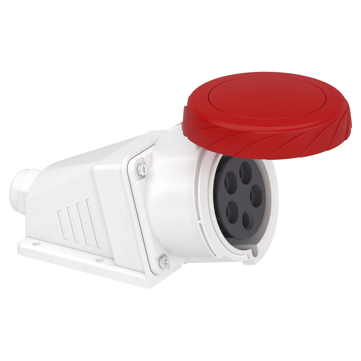 PKF32W735 - Main Schneider PKF32W735 Pratika 380-415V AC 5x32A 3P+N+E Trifaze IP67 Vida Bağlantılı Eğik Duvar Prizi