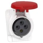 Schneider PKY16F434 Pratika 380-415V AC 4x16A 3P+E Trifaze IP44 Hızlı Bağlantı Eğik Makine Prizi