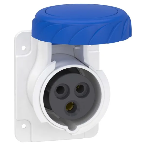 Schneider PKY16G723 Pratika 200-250V AC 3x16A 2P+E Monofaze IP67 Hızlı Bağlantılı Düz Makine Prizi