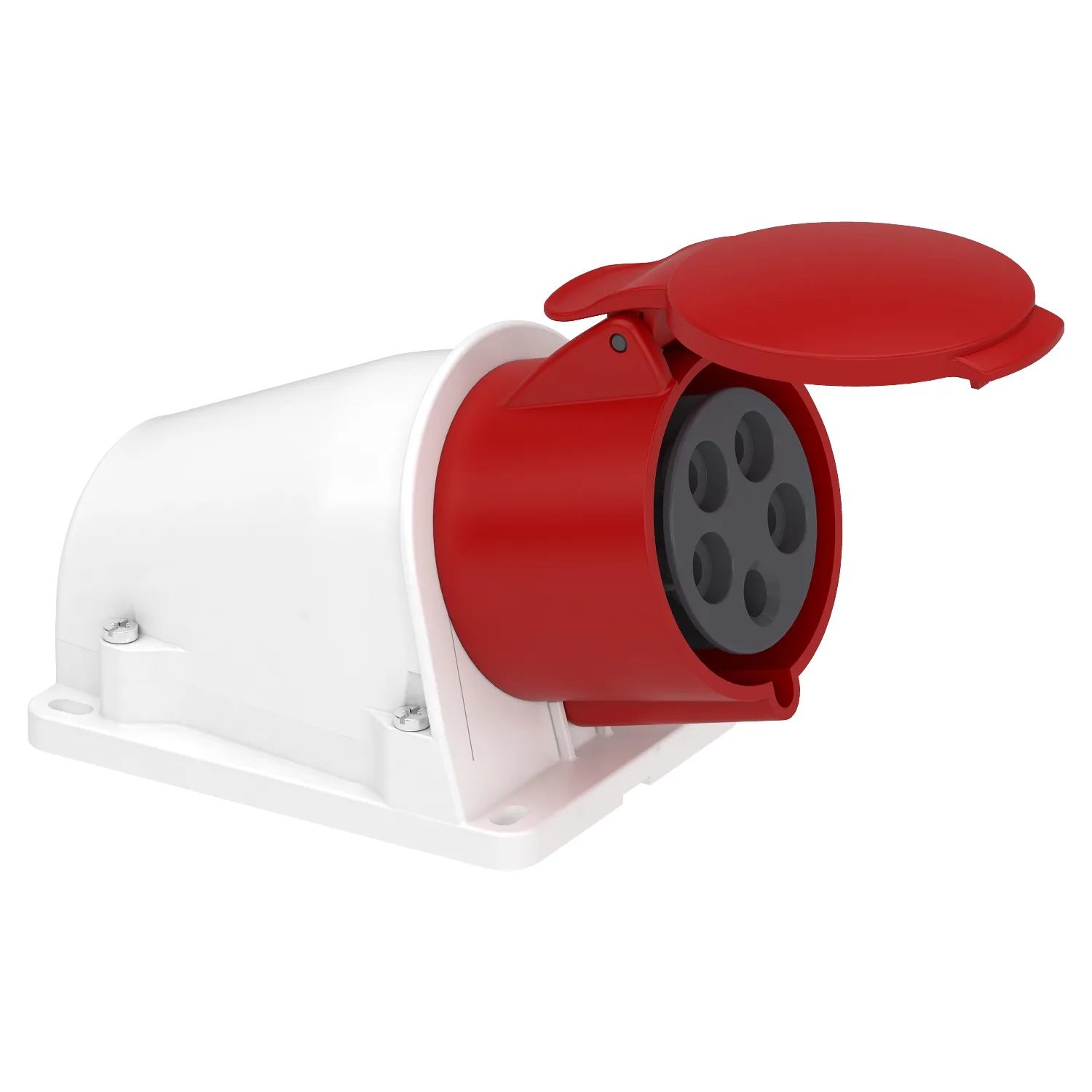 PKY32W435 - Main Schneider PKY32W435 Pratika 380-415V AC 5x32A 3P+N+E Trifaze IP44 Hızlı Bağlantılı Eğik Duvar Prizi