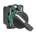 Schneider XB5AJ21 1NA 22mm 2 Konumlu Siyah Uzun Mandallı Buton