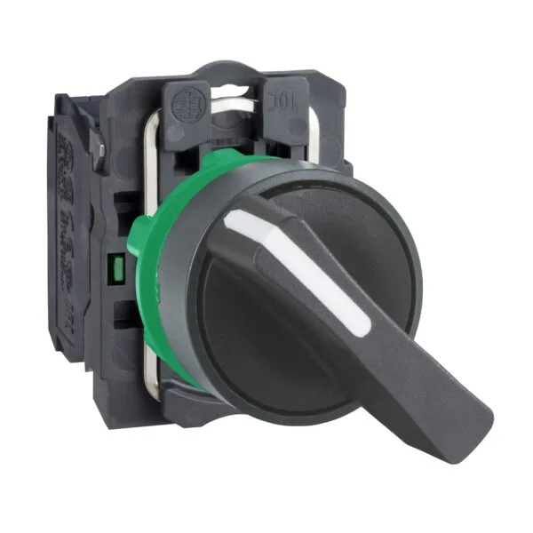 Schneider XB5AJ21 1NA 22mm 2 Konumlu Siyah Uzun Mandallı Buton