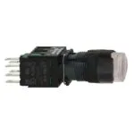 Schneider XB6AW1B1B 16mm 12-24V 1NA Yaylı Dönüşlü Beyaz Çıkık Işıklı Buton