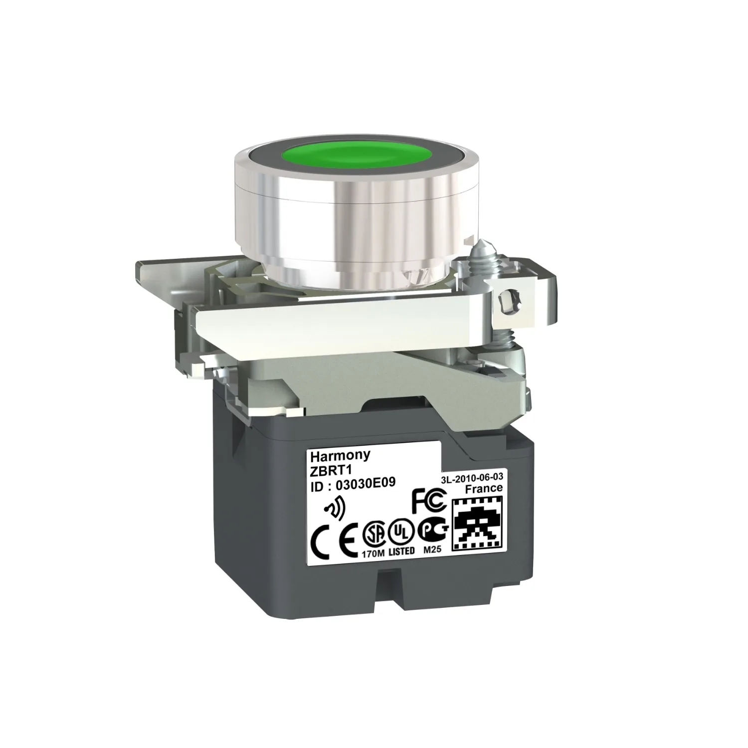 ZB4RTA3 - Main Schneider ZB4RTA3 22mm Metal Yeşil Başlıklı İletici Buton